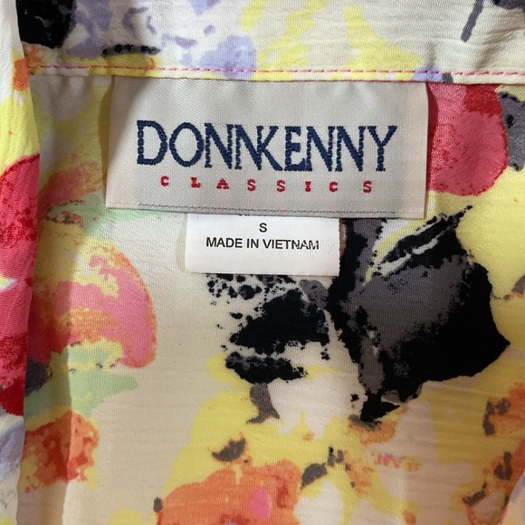 Donn Kenny Classics Short Sleeve Polyester Button Up Collared Blouse Sz S J63 - Picture 2 of 7